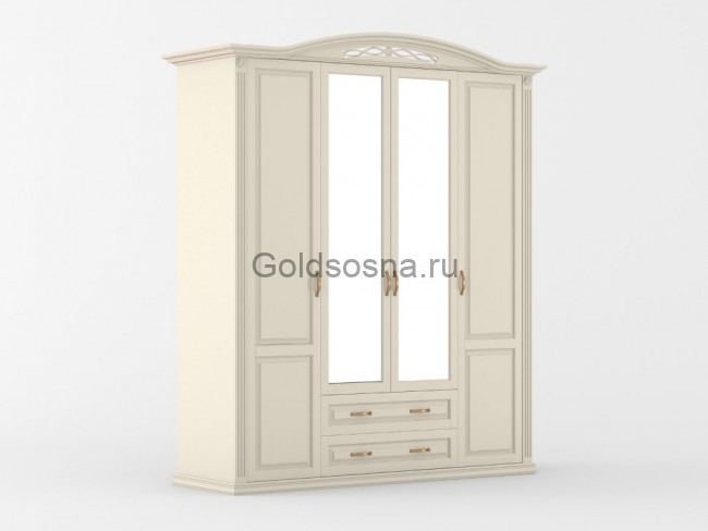 Шкаф 4-х дверный распашной (штанга-слева) Венеция Шкаф 4-х дверный распашной (штанга-слева) Венеция
