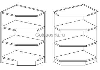 Тумба угловая 30 концевая (открытая) Скайда 1 Тумба угловая 30 концевая (открытая) Скайда 1
