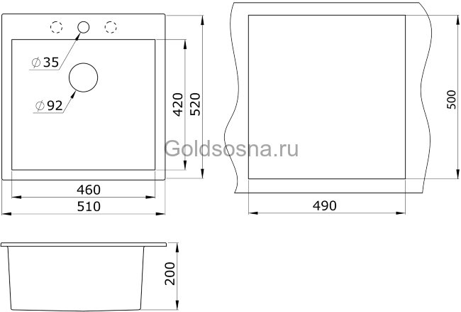 Кухонная мойка GRANULA 5102 (500) Кухонная мойка GRANULA 5102 (500)