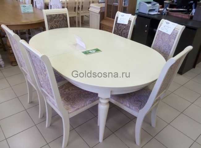 Стол обеденный раскладной Людовик ГМ 6090 (овальный)