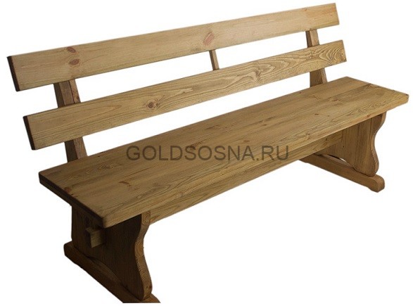 Лавка монастырская со спинкой Лавка монастырская со спинкой