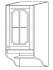Шкаф 40 навесной (1 дверь, стекло) Скайда 1