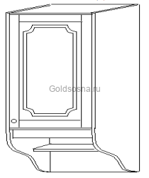 Шкаф 50 навесной (1 дверь, дерево) Скайда 1 Шкаф 50 навесной (1 дверь, дерево) Скайда 1