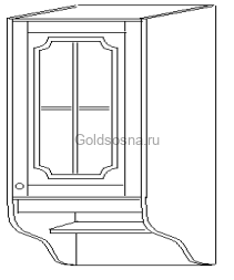 Шкаф 50 навесной (1 дверь, стекло) Скайда 1 Шкаф 50 навесной (1 дверь, стекло) Скайда 1