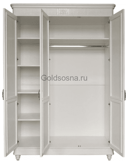 Шкаф для одежды 3д Юстина 2358-01 БМ691 (молоко)