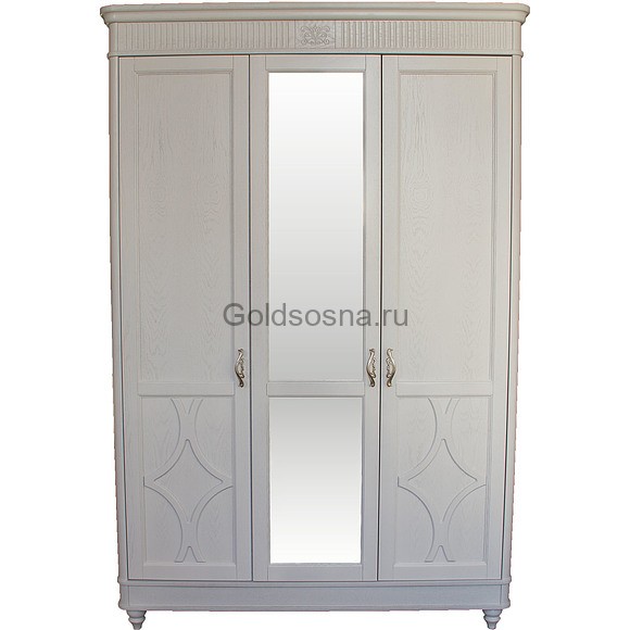 Шкаф для одежды 3д Юстина 2358-01 БМ691 (молоко)