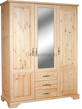 Шкаф Брусно 3-ств с ящиком