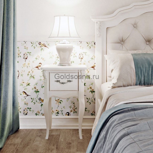 Прикроватная тумба 1 ящик Silvery Rome