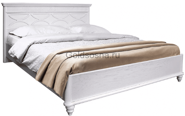 Кровать двойная 2-16 Юстина 2368 БМ691 (молоко) Кровать двойная 2-16 Юстина 2368 БМ691 (молоко)
