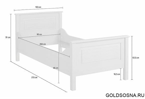 Кровать Рауна J (колониал)