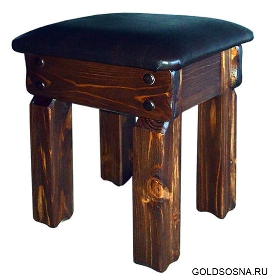 Табурет Медведь (кожа-ткань)