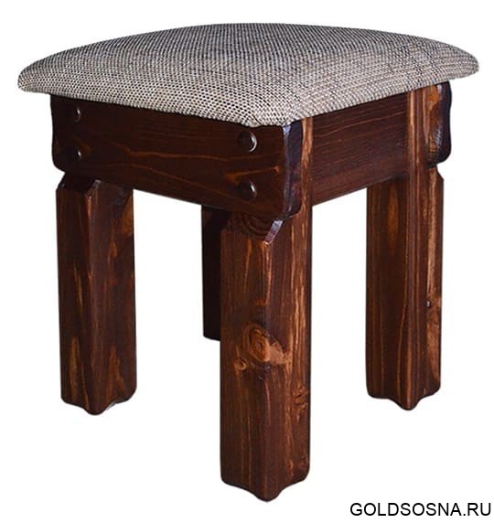 Табурет Медведь (кожа-ткань)