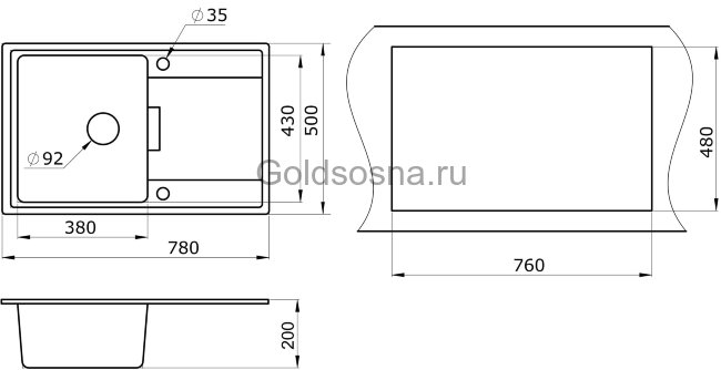 Кухонная мойка GRANULA 7804 (450мм) Кухонная мойка GRANULA 7804 (450мм)