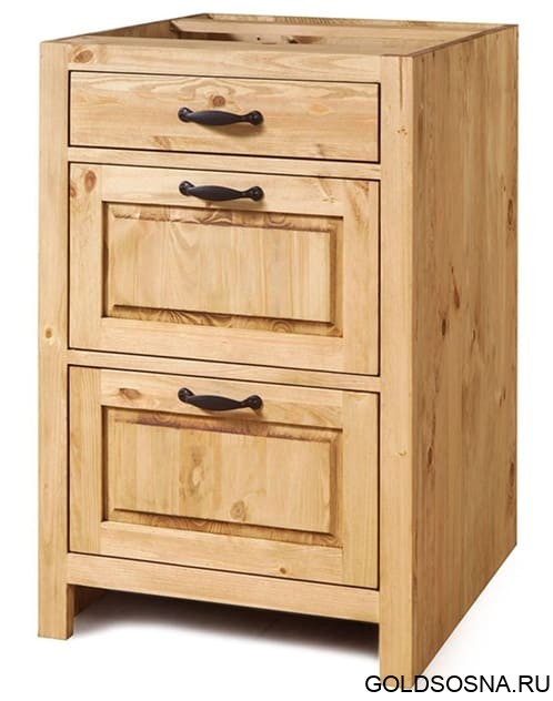 Шкаф-стол CH-BT2C 60 (3 ящика) Шампань