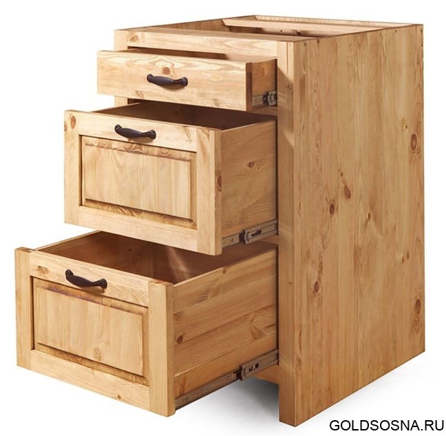 Шкаф-стол CH-BT2C 60 (3 ящика) Шампань