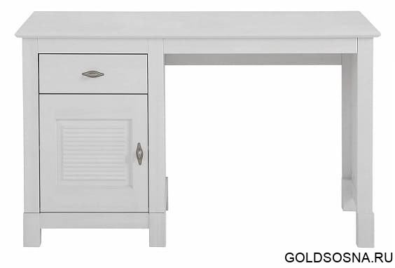 Стол письменный Рауна 11 1-тумбовый (белый воск УКВ)