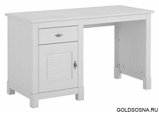 Стол письменный Рауна 11 1-тумбовый (белый воск УКВ)