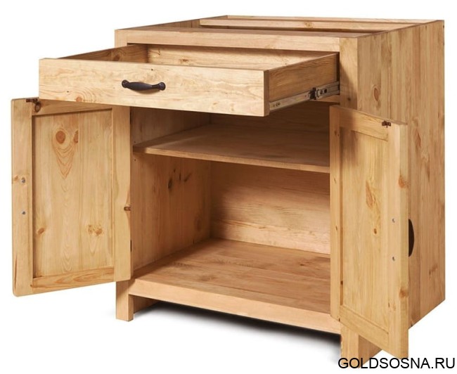 Шкаф-стол CH-BT 80 (2 дверь, 1 ящик) Шампань