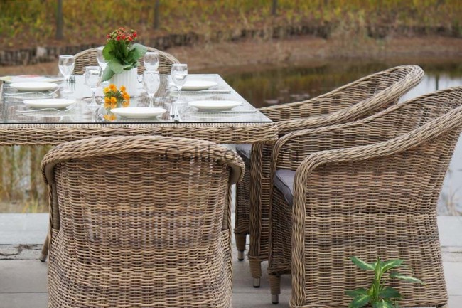 Обеденная группа Эспрессо, соломенный цвет