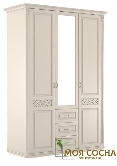 Шкаф 3-х ств. распашной (полки в центре) Верона