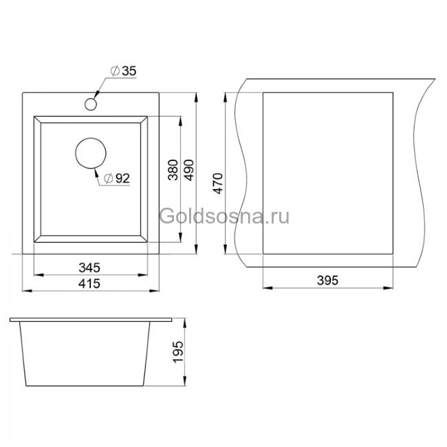 Кухонная мойка GRANULA 4201 (400) Кухонная мойка GRANULA 4201 (400)