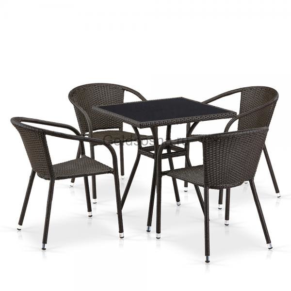 Комплект плетеной мебели из ротанга T282BNS/Y137C-W53 Brown 4Pcs Комплект плетеной мебели из ротанга T282BNS/Y137C-W53 Brown 4Pcs