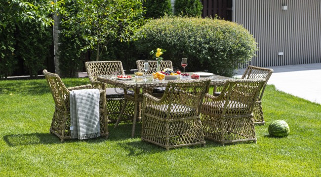 Обеденная группа Латте, соломенный цвет