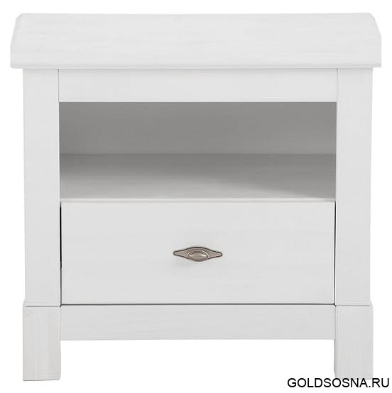Тумба прикроватная Рауна 01 (белый воск УКВ) Тумба прикроватная Рауна 01 (белый воск УКВ)