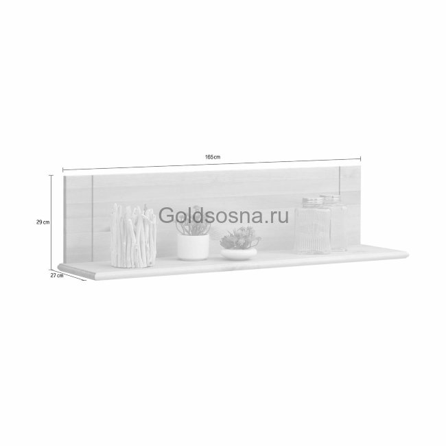 Полка навесная Элта 165 (белый воск УКВ)