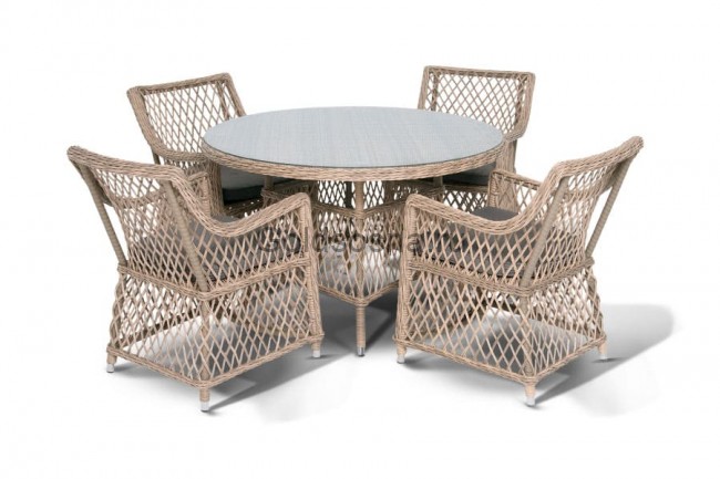 Обеденная группа Доппио, соломенный цвет