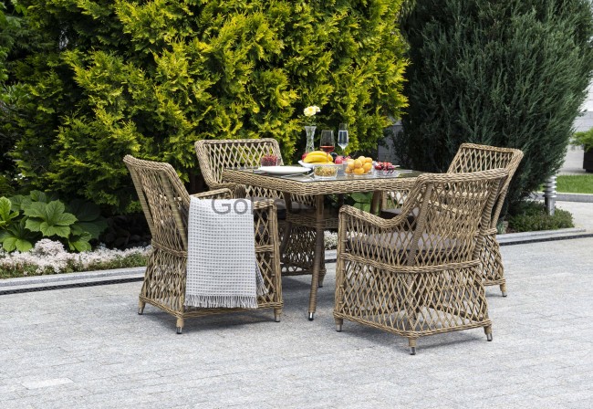 Обеденная группа Айриш, соломенный цвет Обеденная группа Айриш, соломенный цвет