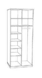 Шкаф двухдверный Классик (Росхольц)