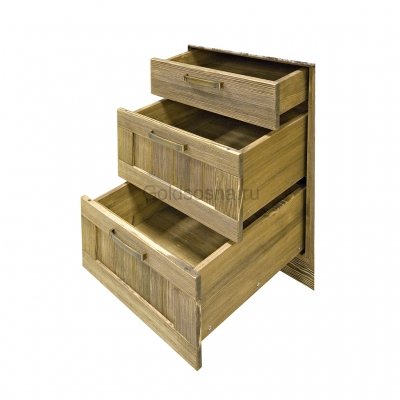 ШКАФ-СТОЛ "КАНТРИ" (450) (С 3-МЯ ЯЩИКАМИ) (БРАШ)