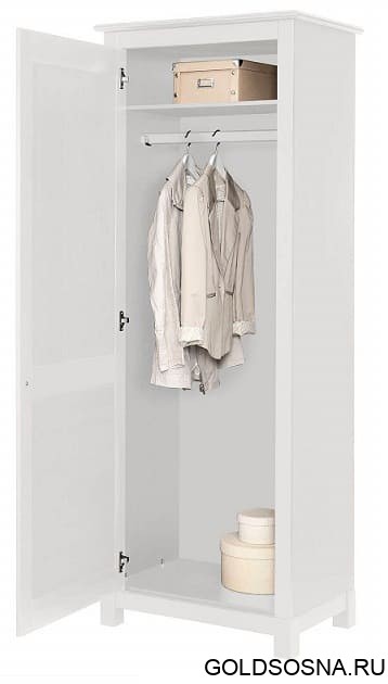 Шкаф для одежды Рауна-100 (белый воск УКВ) Шкаф для одежды Рауна-100 (белый воск УКВ)