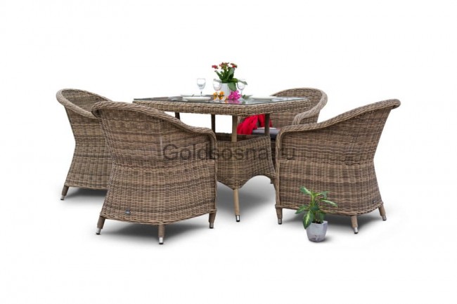 Обеденная группа Фредо, соломенный цвет