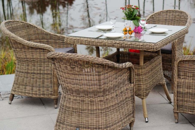 Обеденная группа Фредо, соломенный цвет