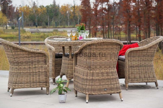 Обеденная группа Фредо, соломенный цвет