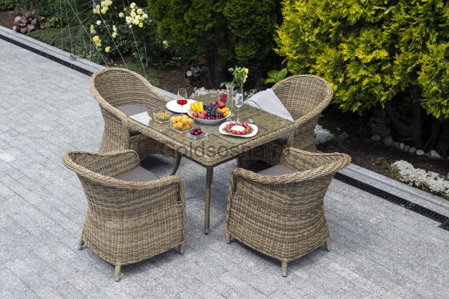 Обеденная группа Фредо, соломенный цвет