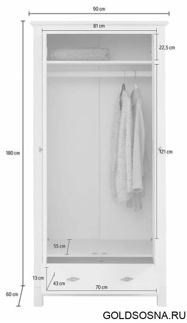 Шкаф Рауна 21-180 (колониал)