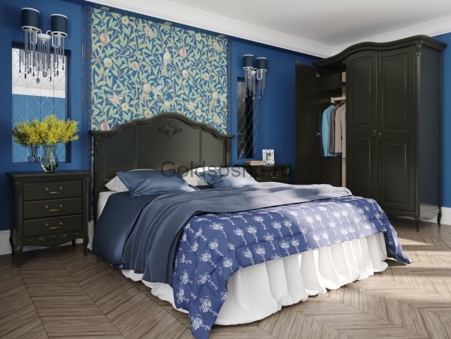 Кровать двуспальная Nocturne R218 с мягким изголовьем