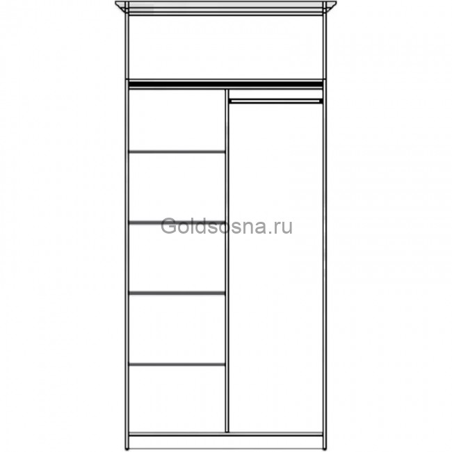 Шкаф для платья и белья Купава ГМ 8422-01