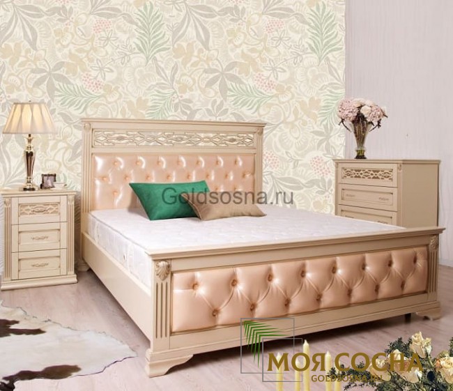 Кровать Верона с каретной стяжкой