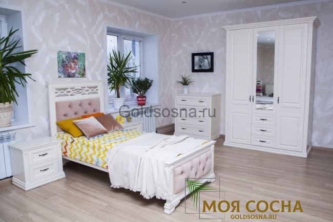 Кровать Верона с каретной стяжкой