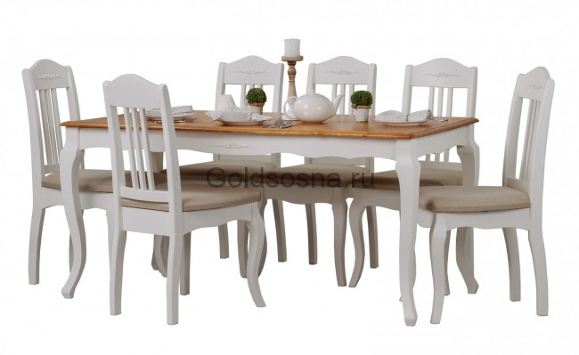 Стол обеденный Ари-Прованс №3 (плавная крышка) Стол обеденный Ари-Прованс №3 (плавная крышка)