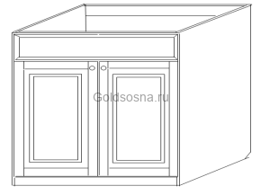 Тумба под мойку 80 (2 двери, декор. панель) Скайда 2 Тумба под мойку 80 (2 двери, декор. панель) Скайда 2