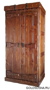 Шкаф платяной Добрыня 2-створчатый с элементами ковки
