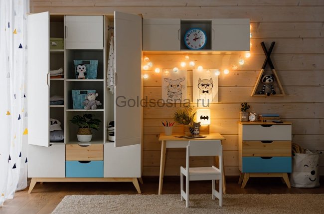 Шкаф 3-ств Тимберика Кидс №2 Шкаф 3-ств Тимберика Кидс №2