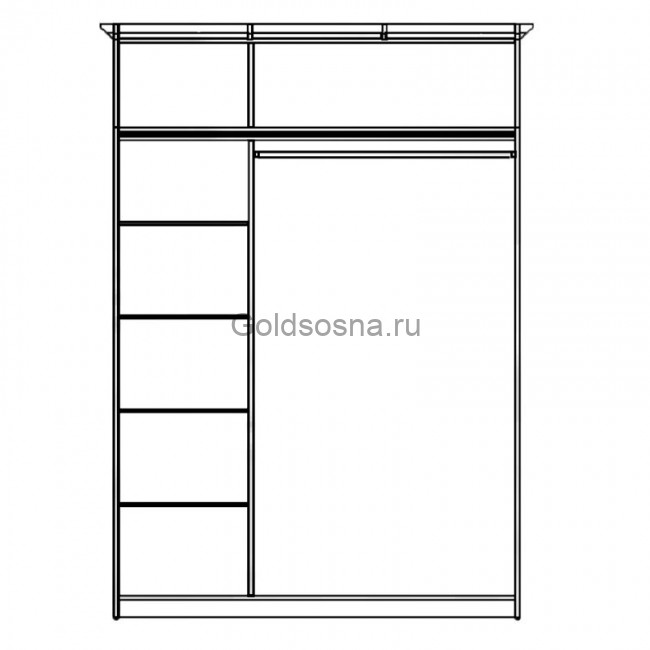 Шкаф для платья и белья Купава ГМ 8427-01