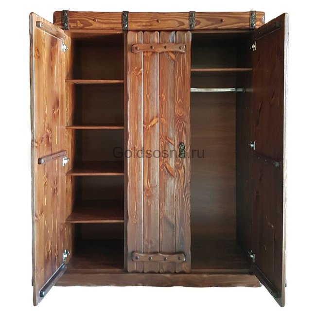 Шкаф платяной Добрыня 3-створчатый с элементами ковки Шкаф платяной Добрыня 3-створчатый с элементами ковки