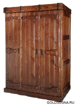 Шкаф платяной Добрыня 3-створчатый с элементами ковки